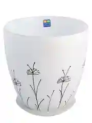 Горшок NiNaGlass крш.бел."Графика"/С