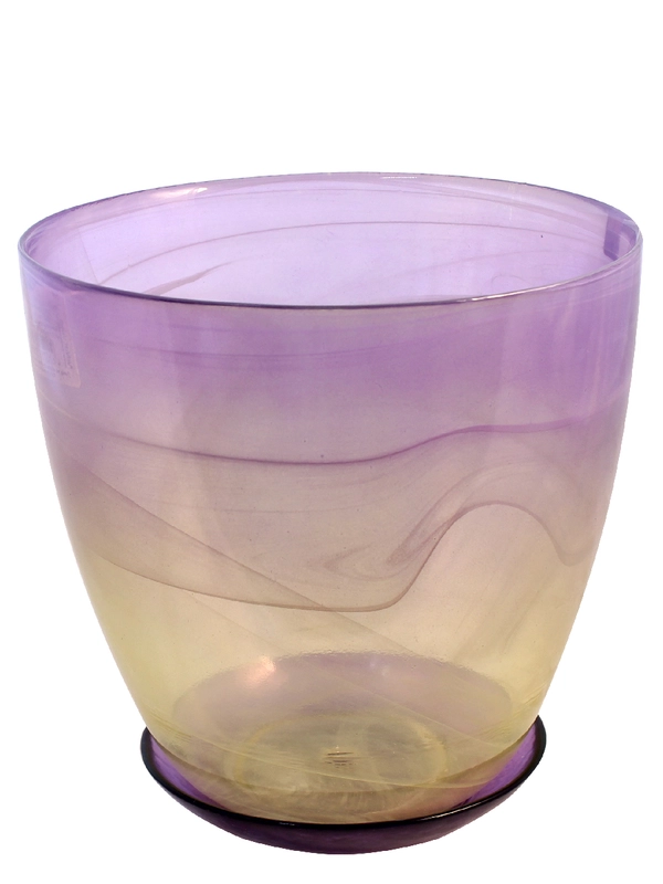 Горшок NiNaGlass алеб.крш.жел.-фиолет
