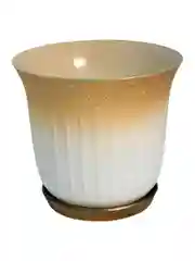 Горшок NiNaGlass с подд. "Лоза" проз.крш."Зима" структ