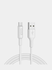 Кабель для зарядки телефона HOCO X25 USB (m)-microUSB (m) 1.0м 2.0A силикон белый