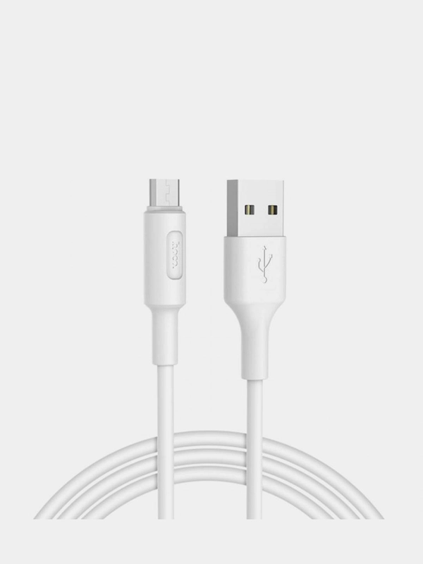 Кабель для зарядки телефона HOCO X25 USB (m)-microUSB (m) 1.0м 2.0A силикон белый