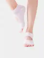 Белый носки короткие спортивные для йоги non slip противоскользящие