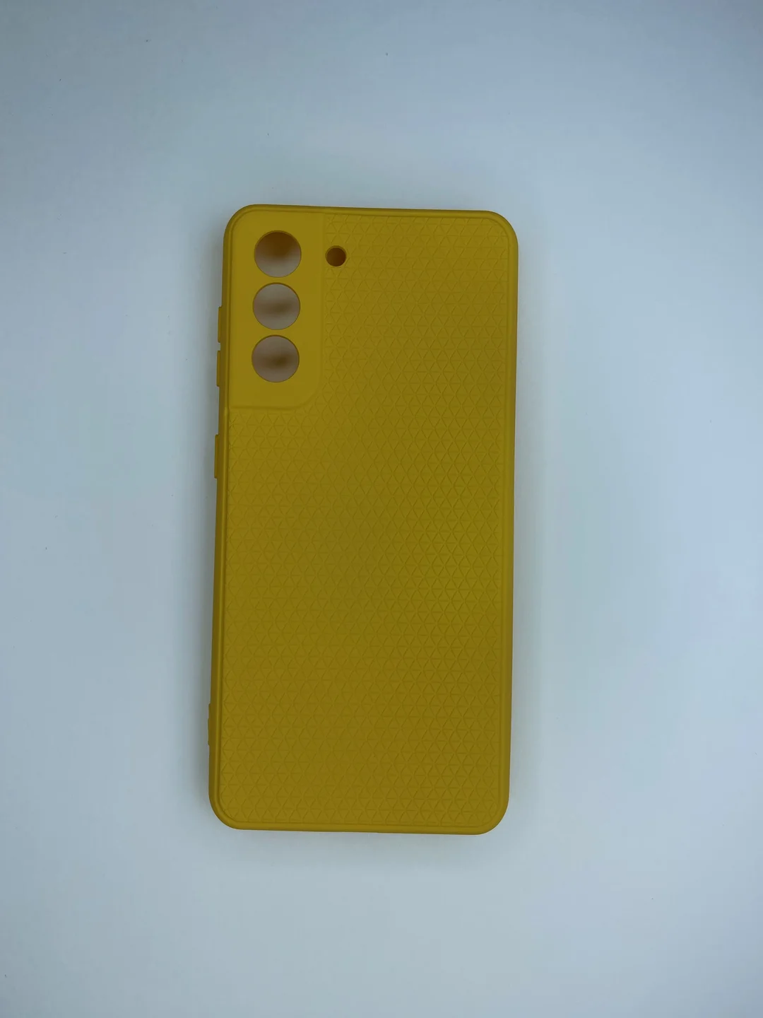 Желтый чехол накладка силиконовый мягкий Samsung Galaxy S21