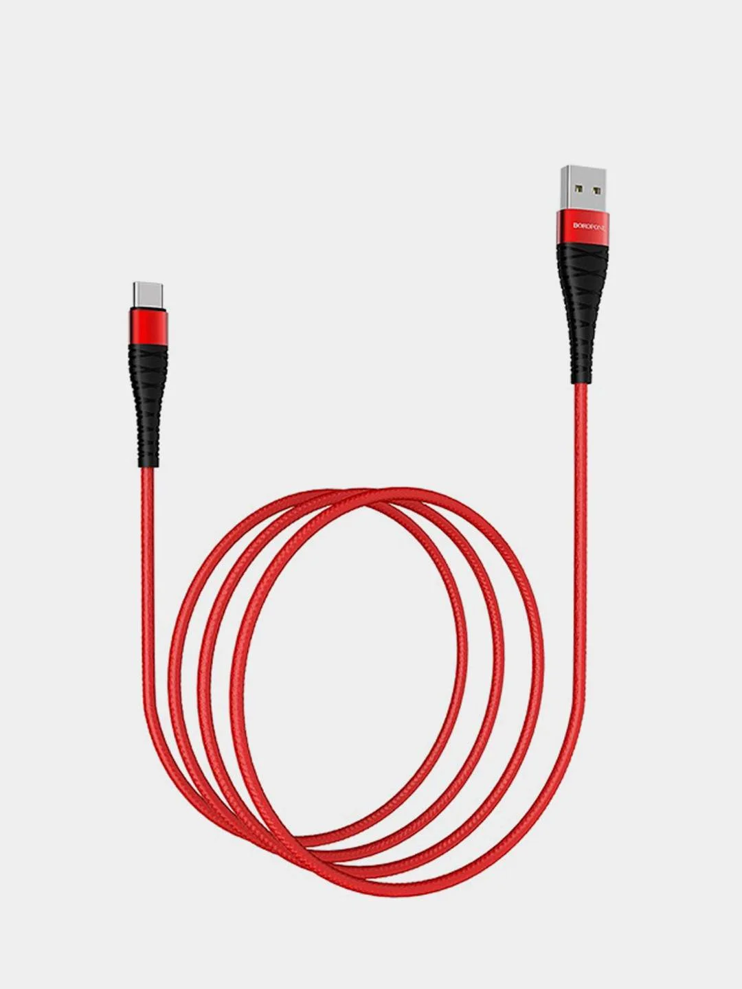 Красный кабель для зарядки телефона Borofone BX32 USB-Lightning/Type-C/MicroUSB 2A iphone андроид