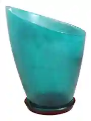 Горшок NiNaGlass с подд. "Шерон" алеб.крш.аквамарин