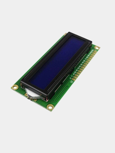 Дисплей LCD-1602, синяя подсветка, без поддержки кириллицы