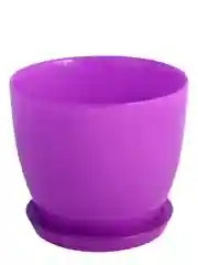 Горшок NiNaGlass с подд. "Джина" проз.крш.амарант