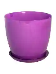 Горшок NiNaGlass с подд. "Джина" проз.крш.амарант