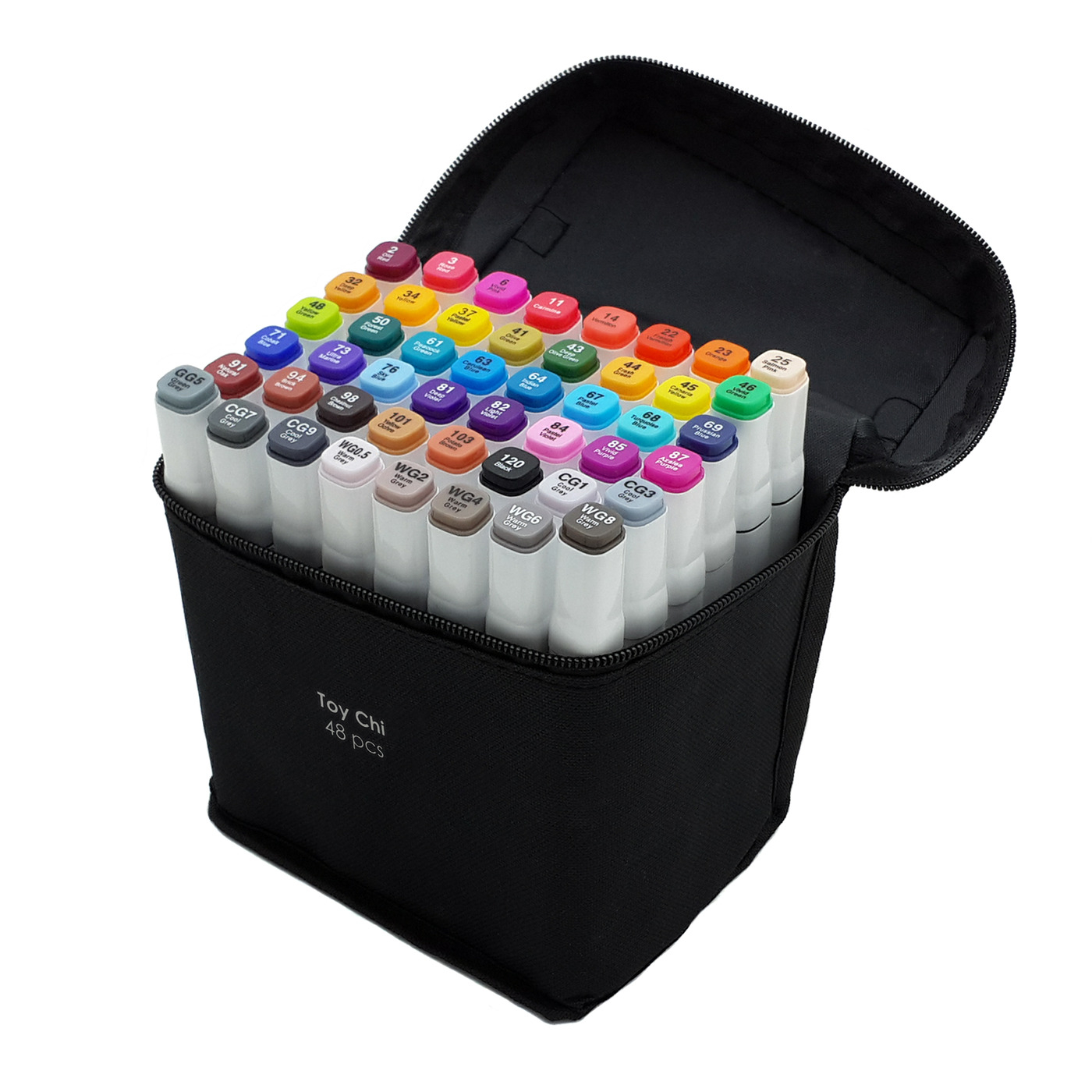 Набор двухсторонних маркеров для скетчинга 48/80 цветов, белый корпускупить по цене 890 ₽ в интернет-магазине KazanExpress