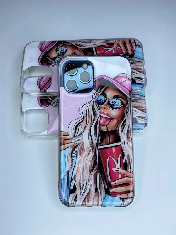 Чехол накладка принт "Красотка"  Apple iPhone 11, 12, 12 Pro, 12 Pro Max