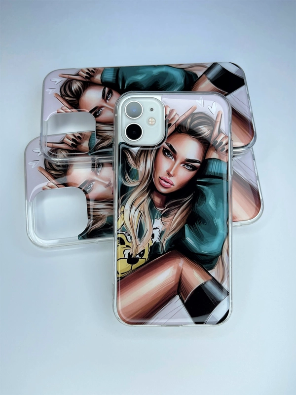 Чехол накладка принт "Красотка" Apple iPhone 11, 12, 12 Pro, 12 Pro Max