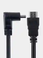 Кабель HDMI v1,4 AM-AM (А вилка - А вилка) угловой, 1,8 м, чёрный, with Ethernet