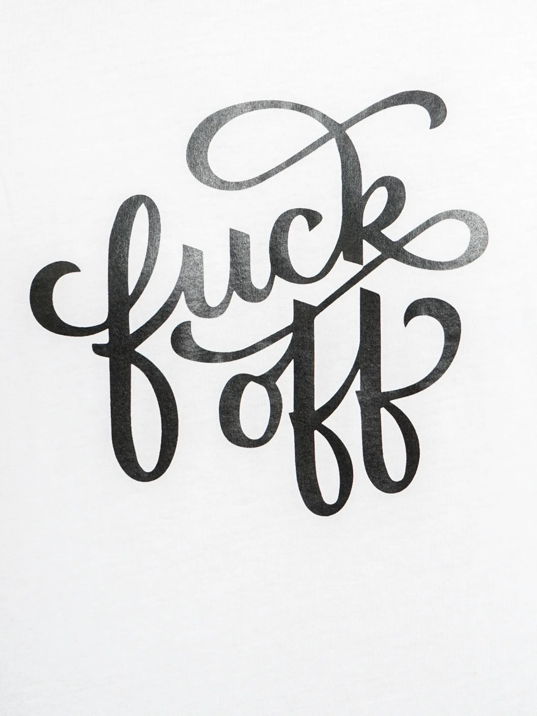 Футболка белая, с принтом "Fuck off", Zaraza, унисекс, хлопок