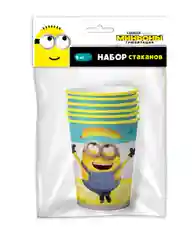 Minions 2. Набор бумажных стаканов, 6 шт*250 мл, 3D дизайн