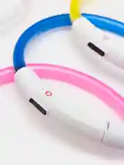 Белый светящийся LED ошейник силиконовый для собак, на USB зарядке