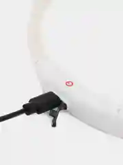 Белый светящийся LED ошейник силиконовый для собак, на USB зарядке