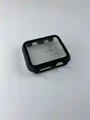 Черный бампер накладка чехол на корпус часов со стеклом Apple Watch (Эпл вотч) 40 mm