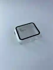 Белый бампер накладка чехол на корпус часов со стеклом Apple Watch (Эпл вотч) 40 mm
