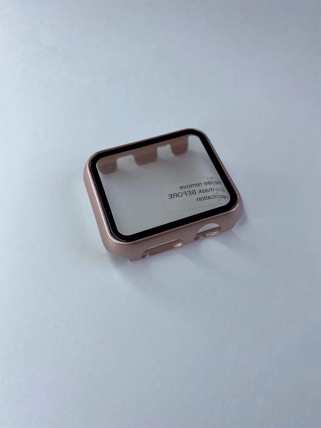Коралловый меланж бампер накладка чехол на корпус часов со стеклом Apple Watch (Эпл вотч) 40 mm