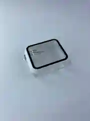 Белый бампер накладка чехол на корпус часов со стеклом Apple Watch (Эпл вотч) 42 mm