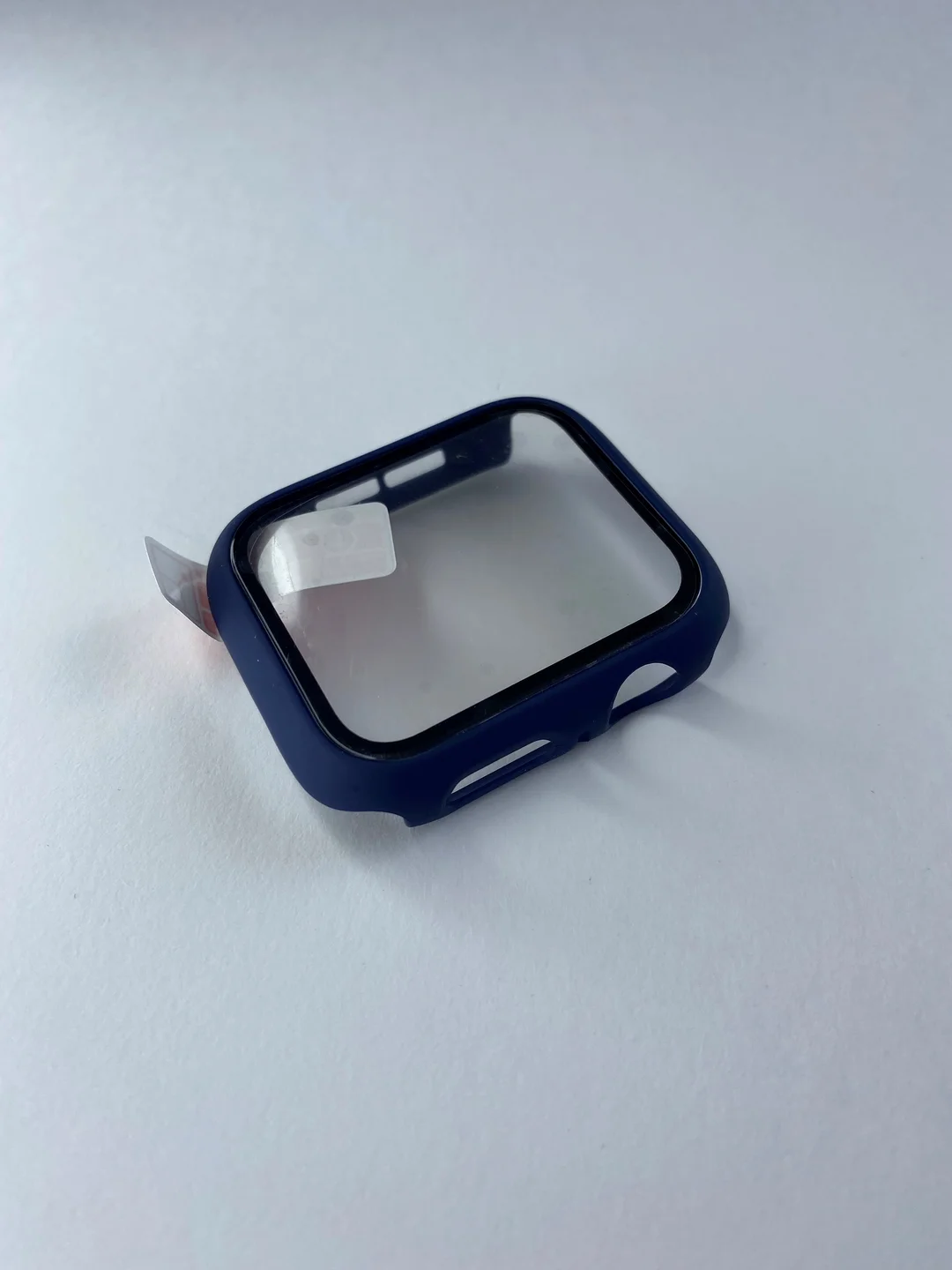 Темно-синий бампер накладка чехол на корпус часов со стеклом Apple Watch (Эпл вотч) 44 mm 7 цветов