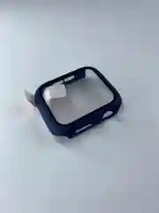 Темно-синий бампер накладка чехол на корпус часов со стеклом Apple Watch (Эпл вотч) 44 mm 7 цветов