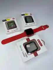 Бампер накладка чехол на корпус часов со стеклом Apple Watch (Эпл вотч) 44 mm 7 цветов