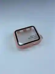 Бежевый бампер накладка чехол на корпус часов со стеклом Apple Watch (Эпл вотч) 38 mm