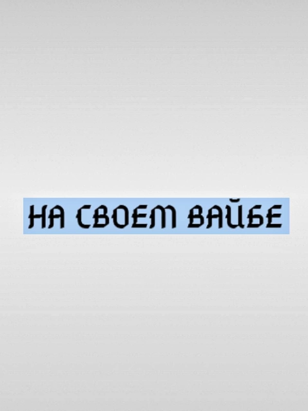 Наклейка на авто "На своём вайбе"
