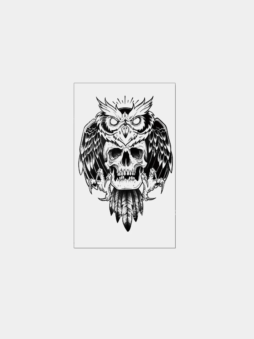Коралловый переводная тату / Временная татуировка/ 14,8*21 сm