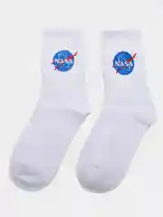 Белый носки с принтом "NASA"