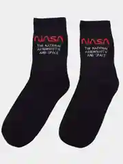 Серый носки с принтом "NASA"