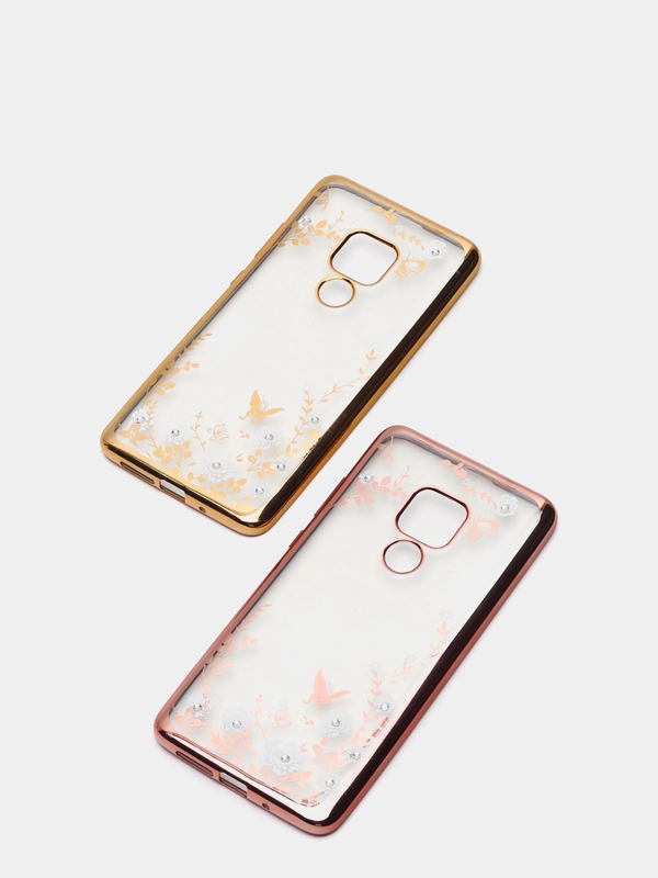 Чехол Huawei Mate 20, Хуавей Мат 20, прозрачный силиконовый со стразами