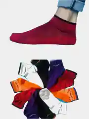 Белый короткие женские носки следки с сеткой. 5 цветов