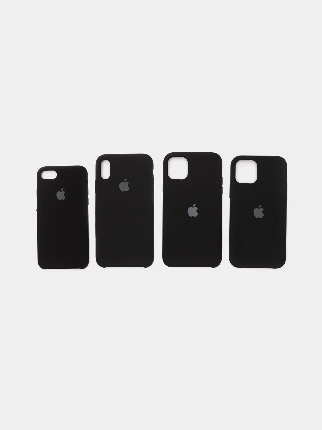 Черный чехол Silicone case для iPhone 11/XR/12/7/8/X/XS/6S/Pro/Max,Plus,SE Силиконовый (айфон)