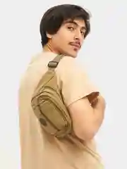 Черный сумка мужская на пояс