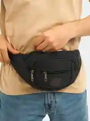 Черный сумка мужская на пояс