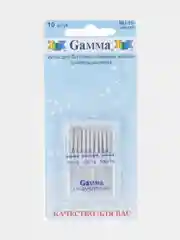 Иглы для швейных машин "Gamma" NU-10 №70-100 универсальные 10 шт. в блистере