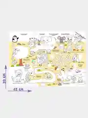 Белый многоразовые раскраски-плакаты "Рисуй-стирай" с фломастерами