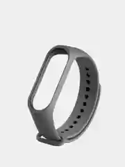 Серый ремешок силиконовый для браслета Xiaomi Mi Band 5, 6, 7