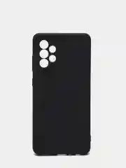 Черный чехол Silicone Case для Samsung Galaxy A72 с защитой камеры