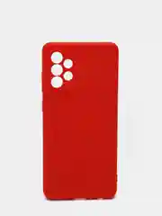 Красный чехол Silicone Case для Samsung Galaxy A72 с защитой камеры