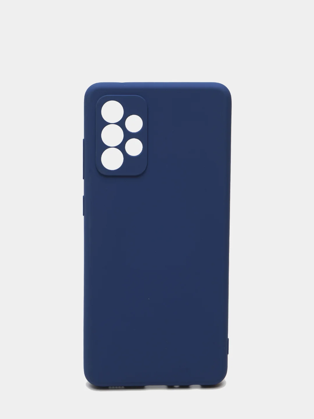 Темно-синий чехол Silicone Case для Samsung Galaxy A72 с защитой камеры