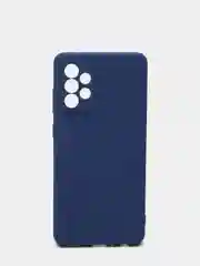 Темно-синий чехол Silicone Case для Samsung Galaxy A72 с защитой камеры