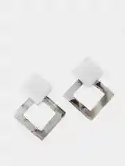 Серый серьги с подвеской