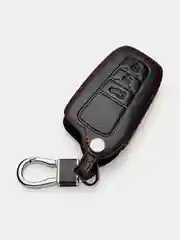 Кожаный чехол для смарт ключа красная нить Toyota Land Cruiser New №796