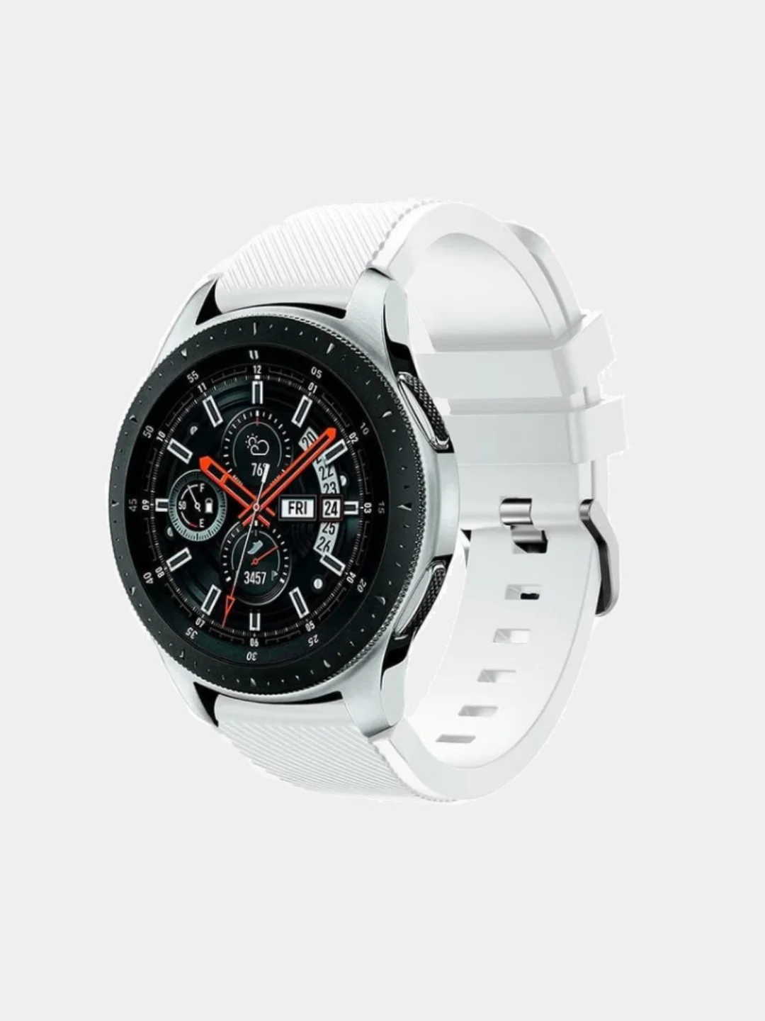 Белый силиконовый ремешок, 22 мм, для Samsung Gear S3, Huawei Watch GT 4, Watch GT 2, 46 мм