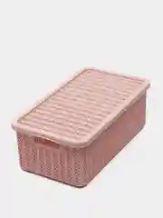Розовый коробка / ящик для хранения ВЯЗАНИЕ 6л с крышкой IDEA