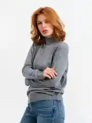 Бежевый qp STORE/Водолазка 46-52 размер/Водолазка с коротким горлом/Водолазка/Водолазка базовая