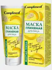 Маска для лица с желтой глиной Compliment, бананом и гуавой, 80мл